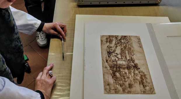 Leonardo da Vinci, sotto il paesaggio riaffiora un disegno "nascosto"
