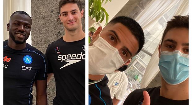 Napoli, campioni ISL con gli azzurri: selfie con Insigne e Kulibaly