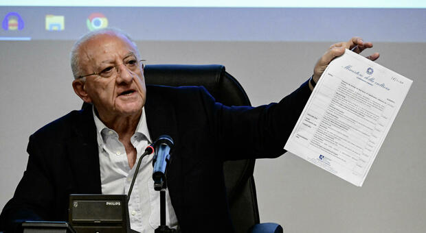 immagine Fondi Coesione, De Luca: «I progetti ci sono voglio un confronto pubblico»