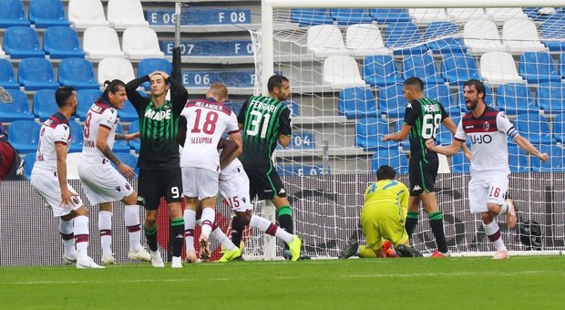 Sassuolo-Bologna 2-2: Boateng ferma Inzaghi in extremis