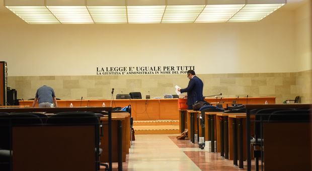 Un aula del tribunale di Padova