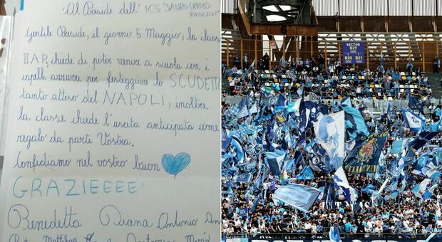 Scudetto Napoli, i bimbi scrivono al preside: «Possiamo venire a scuola con i capelli azzurri?». La risposta del dirigente è esilarante
