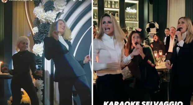 Michelle Hunziker, la super festa per i 46 anni: scatenata sulla pista da ballo e al karaoke con Serena Autieri e Nina Zilli