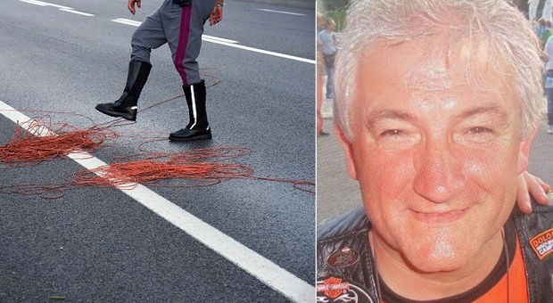 Incidente sulla Treviso Mare, l'imprenditore in moto agganciato dal cavo killer: è caccia a chi l'ha perso