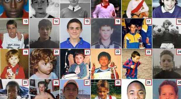 I 30 calciatori da bambini