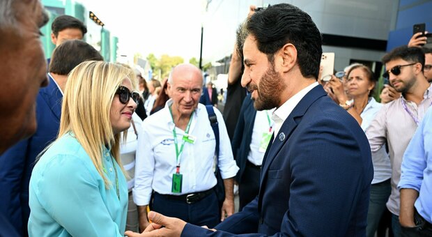 Giorgia Meloni con il Presidente della FIA,Mohammed Bin Sulayem
