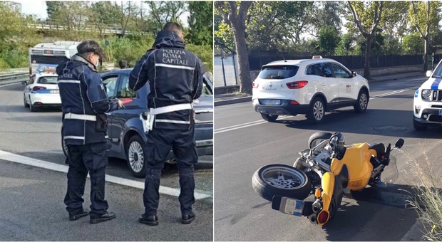 Roma Magliana, investito in moto da una Bmw finisce in ospedale: «Lui ha girato ed è scappato»