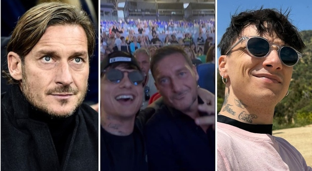 Francesco Totti e Ultimo al concerto di Vasco Rossi: «Maledetta sfortuna»