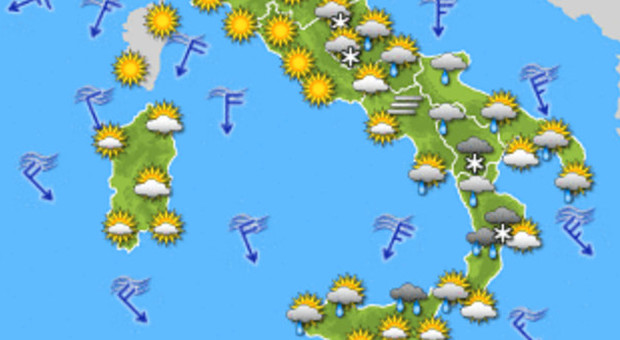 Meteo, ancora pioggia e neve sull'Italia: ma da domenica arriva "Burian" -LE PREVISIONI