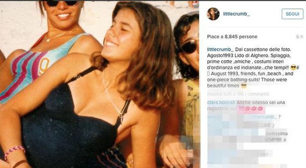 Elisabetta Canalis, la foto da ragazzina sui social: "Agosto 1993, spiaggia e prime cotte"