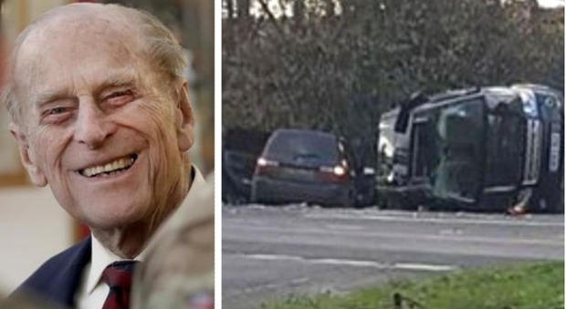Il principe Filippo si ribalta con l'auto: potrebbe essere perseguito per l'incidente