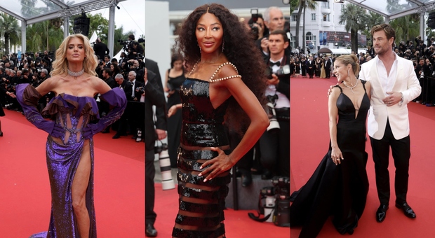 Cannes, pagelle look seconda serata: Naomi Campbell divina (10), Greta Gerwig sexy (8), Victoria Silvstedt Moulin Rouge (5)