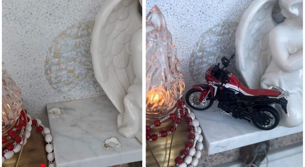 Furto al cimitero di Pozzuoli, trafugato un modellino di moto