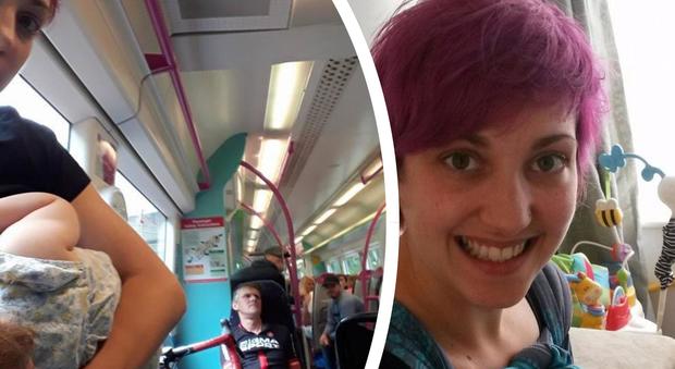 Allatta in piedi sul treno e scatta un selfie indignata: ecco il motivo