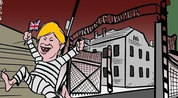 Ue come Auschwitz, la comunità ebraica: «La satira non si fa sulla Memoria: il Comune interrompa rapporti con vignettista»