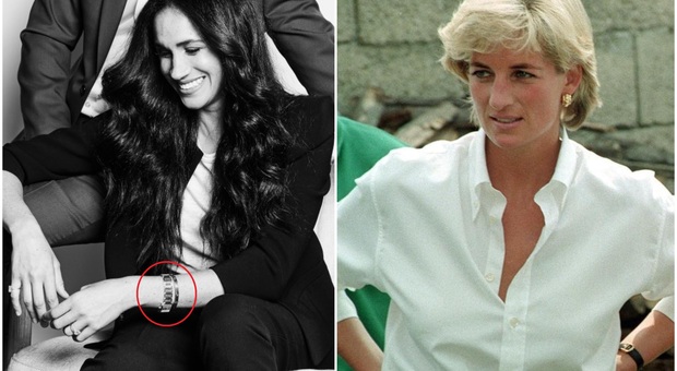 Meghan Markle indossa l'orologio di Lady Diana: è un Cartier da 17mila sterline
