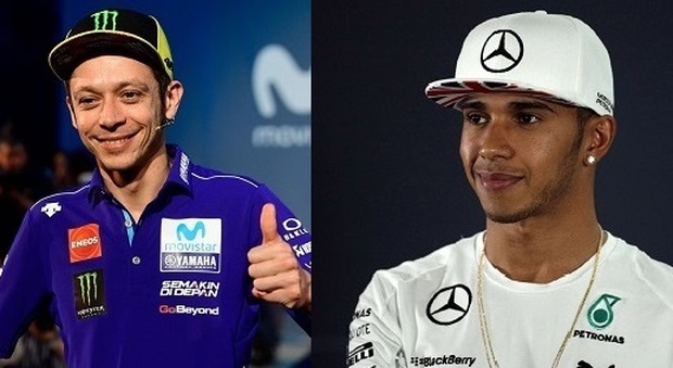 Valentino Rossi sulla Mercedes di F1, Lewis Hamilton sulla Yamaha: la pazza idea dell'incontro in pista