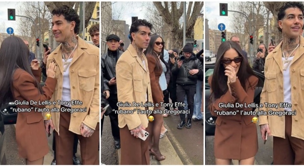 Giulia De Lellis e Tony Effe, la gaffe alla Milano Fashion Week: «Lui è dissociato, gli hanno creato un personaggio che non è»