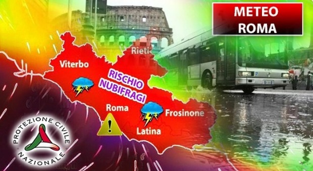 Meteo, weekend di nubifragi in tutto il Lazio. Nuova allerta meteo in Campania