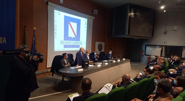 Presentazione del Polo della Manifattura Sostenibile nella sala conferenze della Regione Campania