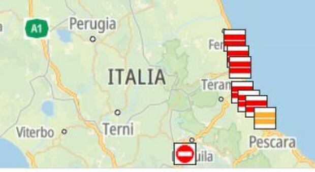 Le segnalazioni di traffico rallentato sul sito di Autostrade per l'Italia
