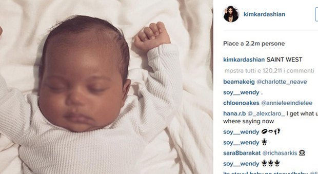 Kim Kardashian, dedica al papà scomparso: "Ecco mio figlio Saint"