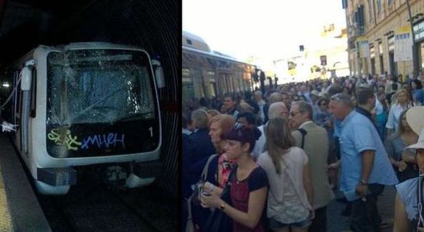 Roma, palo cade su vagone Metro A: la linea resterà bloccata tutto il giorno. Aperta un'inchiesta