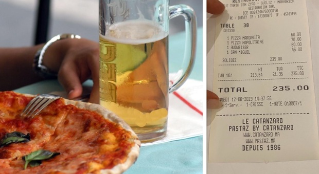 Scontrino folle per due pizze e due birre, la foto indigna i social: «Da denuncia». Ma non è come sembra