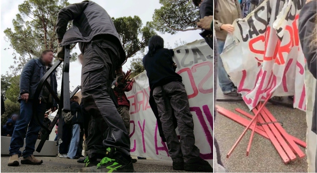 Panchina rossa contro la violenza sulle donne inaugurata a La Sapienza, subito distrutta per le proteste