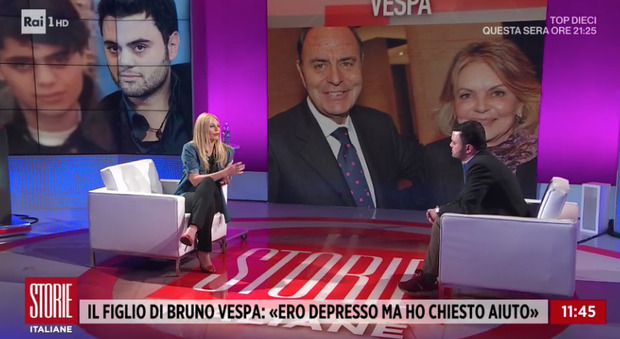Federico Vespa, il dolore del figlio di Bruno a Storie Italiane: «In depressione per 15 anni, il più grande aiuto da mia madre»