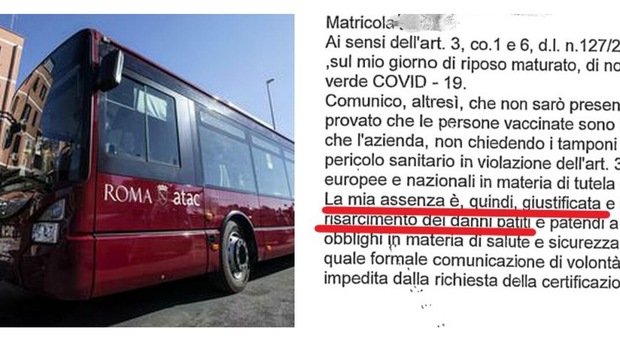 Atac Roma, i deliri degli autisti No vax sospesi: «L’azienda ci paghi i danni»