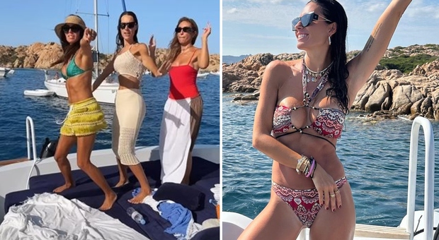 Elisabetta Gregoraci scatenata in bikini in barca: «Non c'è bisogno di una didascalia»