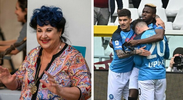 Marisa Laurito hot: «Se il Napoli vince lo scudetto mi avvolgo nuda nella bandiera della squadra»