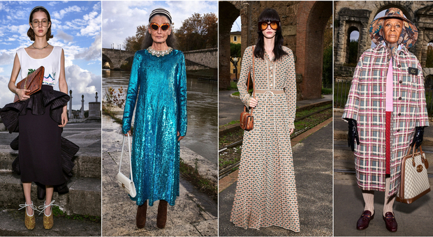 Gucci, Benedetta Barzini e Bethann Hardison star della Pre-Fall: i volti storici della moda ritratti per le strade di Roma