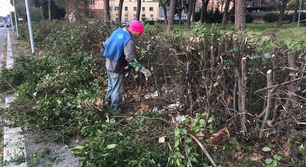 Roma, Statuario, comitato di quartiere e volontari al lavoro per ripulire le aree verdi
