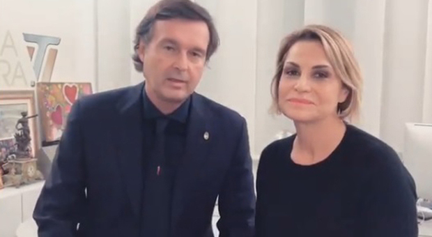 Simona Ventura e Gerò Carraro nel video su Instagram