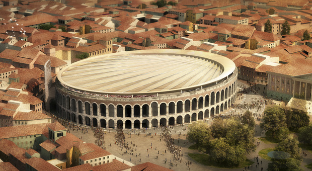 L'Arena di Verona coperta: un progetto tedesco per "proteggerla" dalle intemperie -FOTOGALLERY