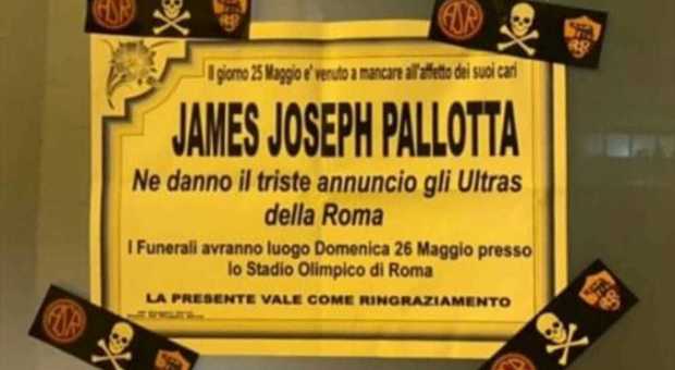 Caso De Rossi, manifesti funebri con i teschi contro Pallotta