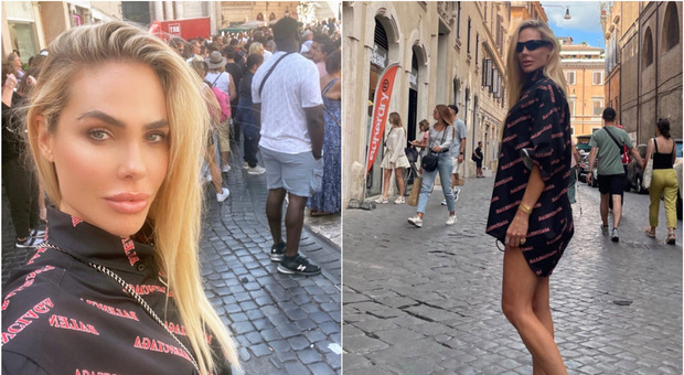Ilary in centro a Roma, la prima volta (ufficiale) senza Totti: visita a Fontana di Trevi e pranzo con gli amici FOTO
