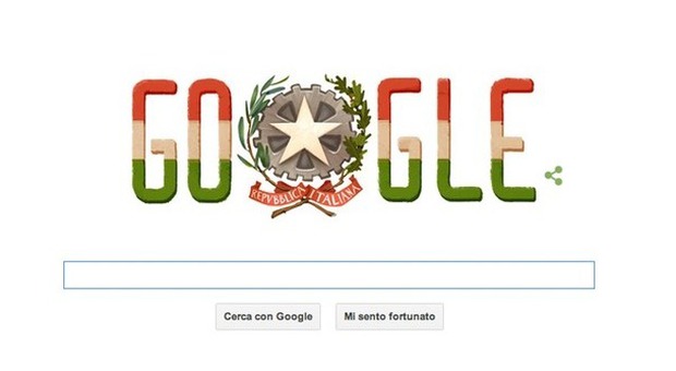 Il doodle di Google per il 2 giugno