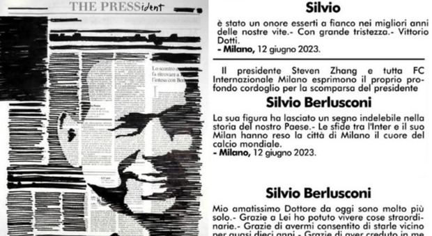 Berlusconi, dalla famiglia a Giorgio Armani e Adriano Galliani: i necrologi più belli per il Cavaliere
