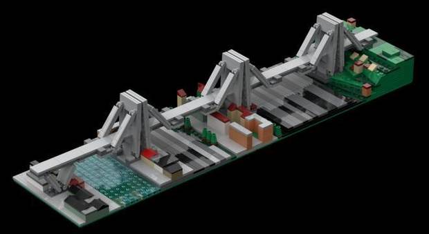 Il Ponte Morandi diventa una costruzione Lego: l'idea macabra scatena la bufera