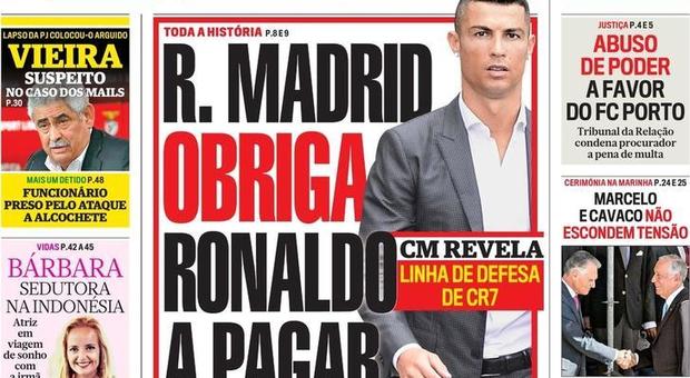 Ronaldo, la stampa portoghese: il Real spinse perché pagasse