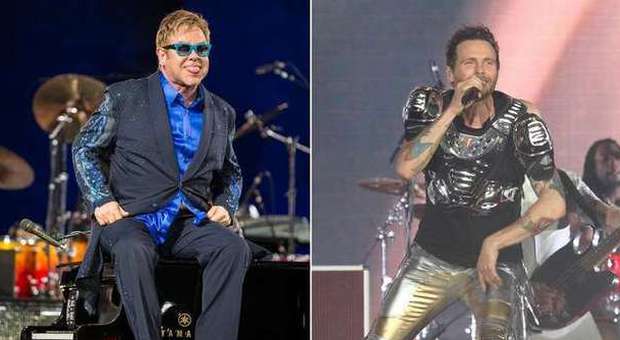 Notte di note a Roma, Elton John ​e Jovanotti incantano la capitale