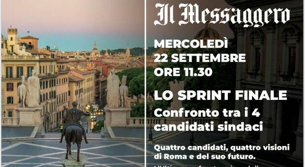 Amministrative Roma, diretta streaming al Messaggero: i 4 aspiranti sindaco faccia a faccia