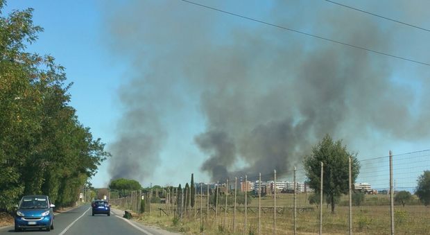 Roma brucia, due incendi a Cinecittà e Magliana: pompieri al lavoro anche con l'elicottero