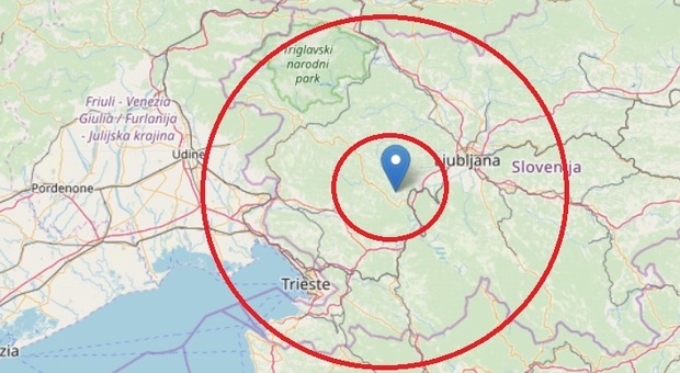 Scossa di terremoto di 3.2 gradi Richter a pochi chilometri da Gorizia