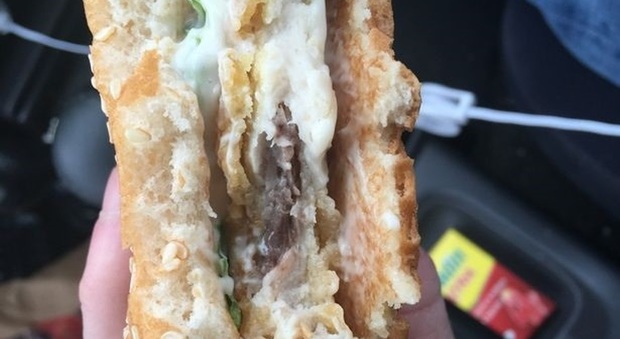 Mangia un panino al McDonald's ma dentro c'è una brutta sorpresa