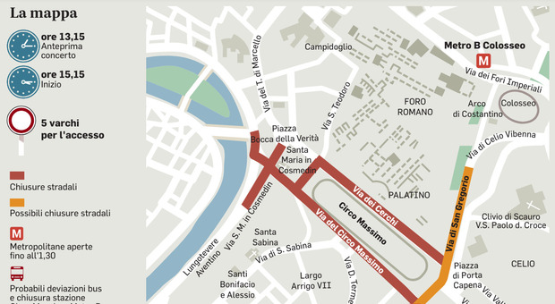 Concertone blindato, allerta Primo maggio per 5mila ultrà tedeschi: strade chiuse e la mappa del centro di Roma