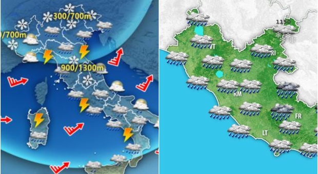 Maltempo Roma, le previsioni: arrivano giorni di temporali e vento fortissimo